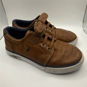 Nautica Toddler Boys Berrian casual sneakers in tan brown size 12C